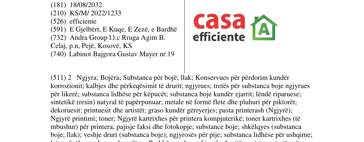 Zëri i markës Markë figurative në buletin