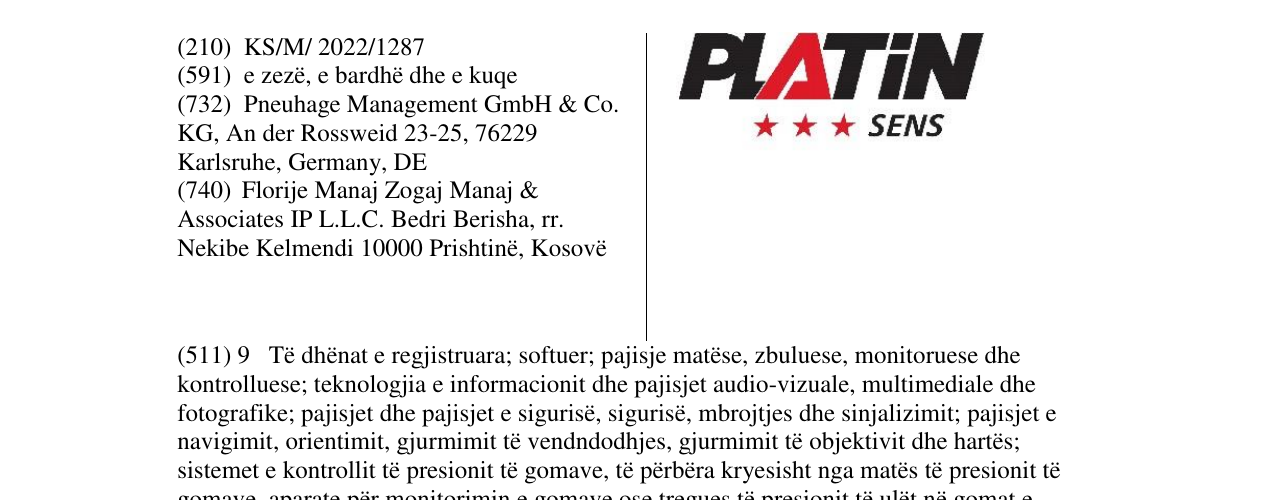 Zëri i markës Markë figurative në buletin