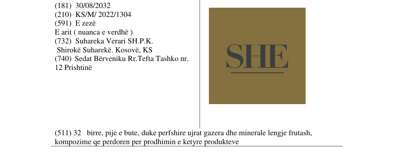 Zëri i markës Markë figurative në buletin