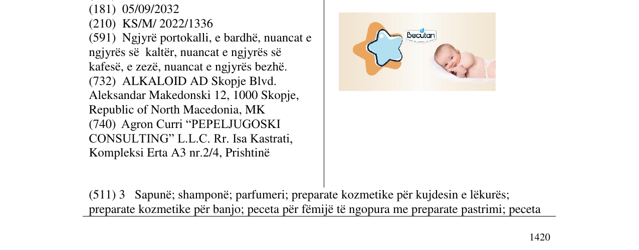 Zëri i markës Becutan në buletin