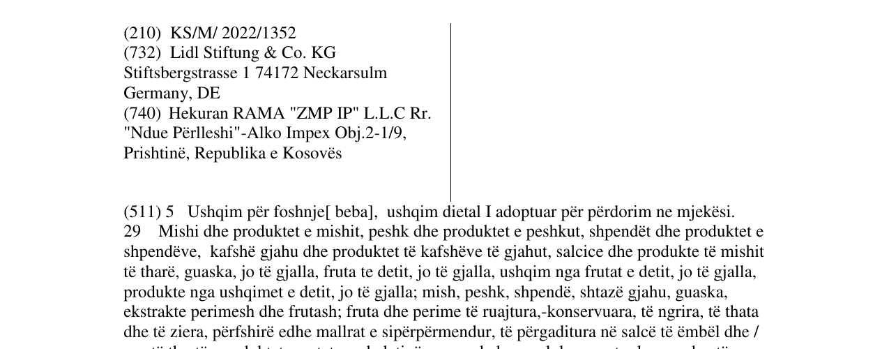 Zëri i markës SØDERGÅRDEN në buletin