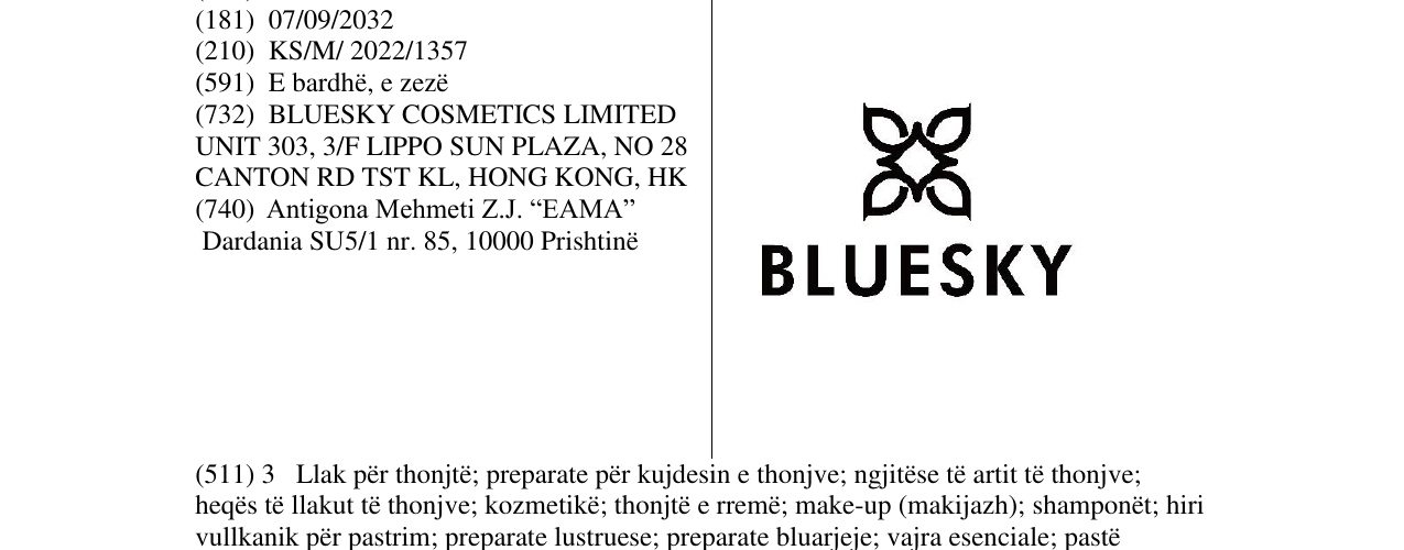 Zëri i markës BLUESKY në buletin