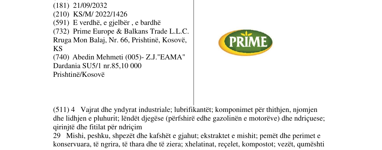 Zëri i markës PRIME në buletin