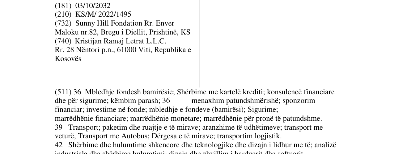 Zëri i markës Sunny Hill Foundation në buletin