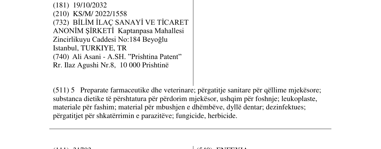 Zëri i markës ZESPIRA PLUS në buletin