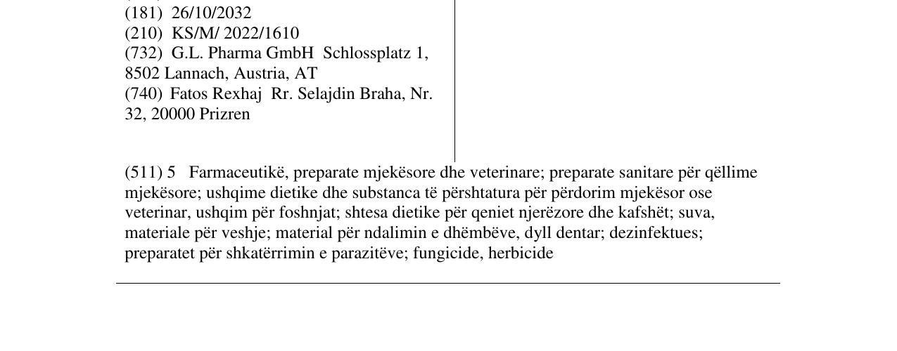 Zëri i markës LANALGET në buletin