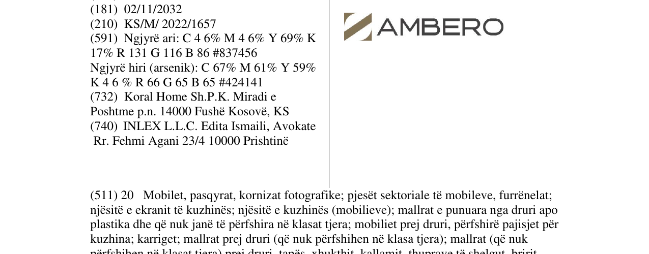 Zëri i markës AMBERO në buletin