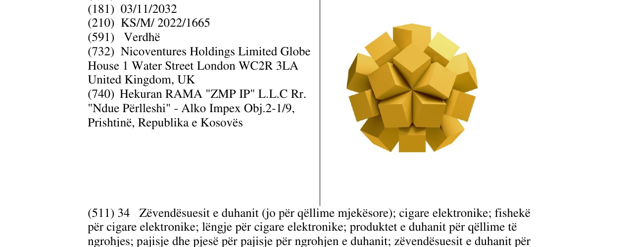 Zëri i markës mango origami në buletin