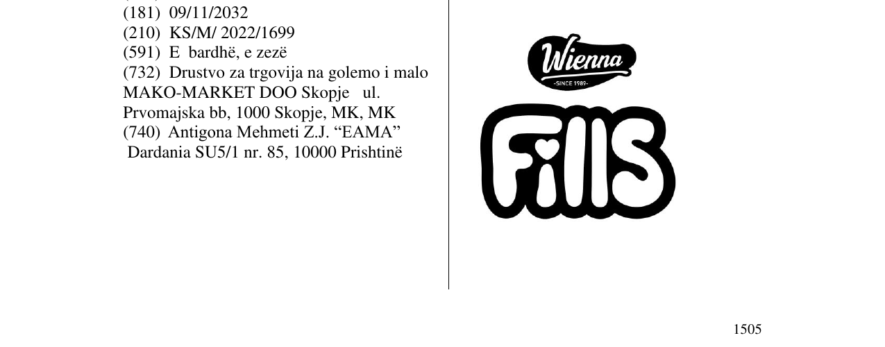 Zëri i markës Fills në buletin