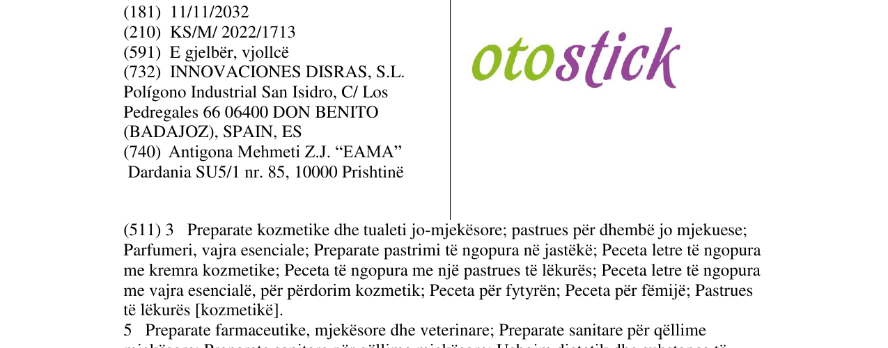 Zëri i markës otostick në buletin