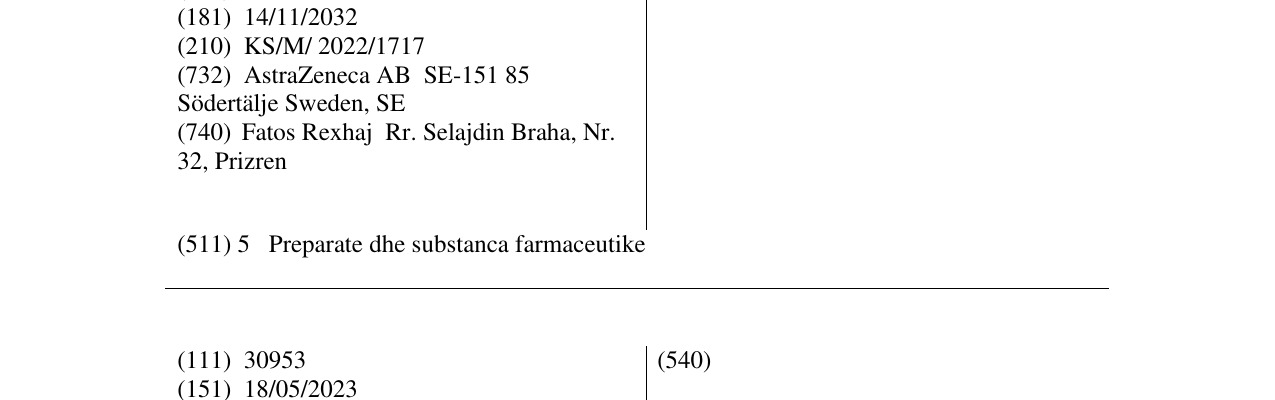 Zëri i markës KOSELUGO në buletin