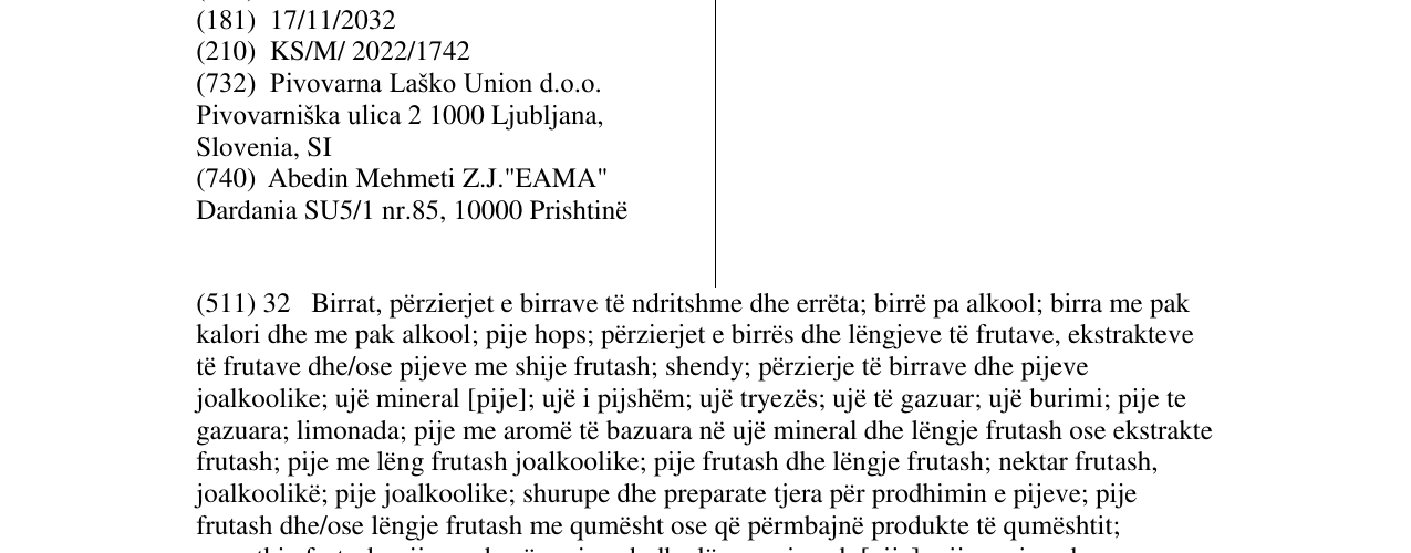 Zëri i markës L-Malt në buletin