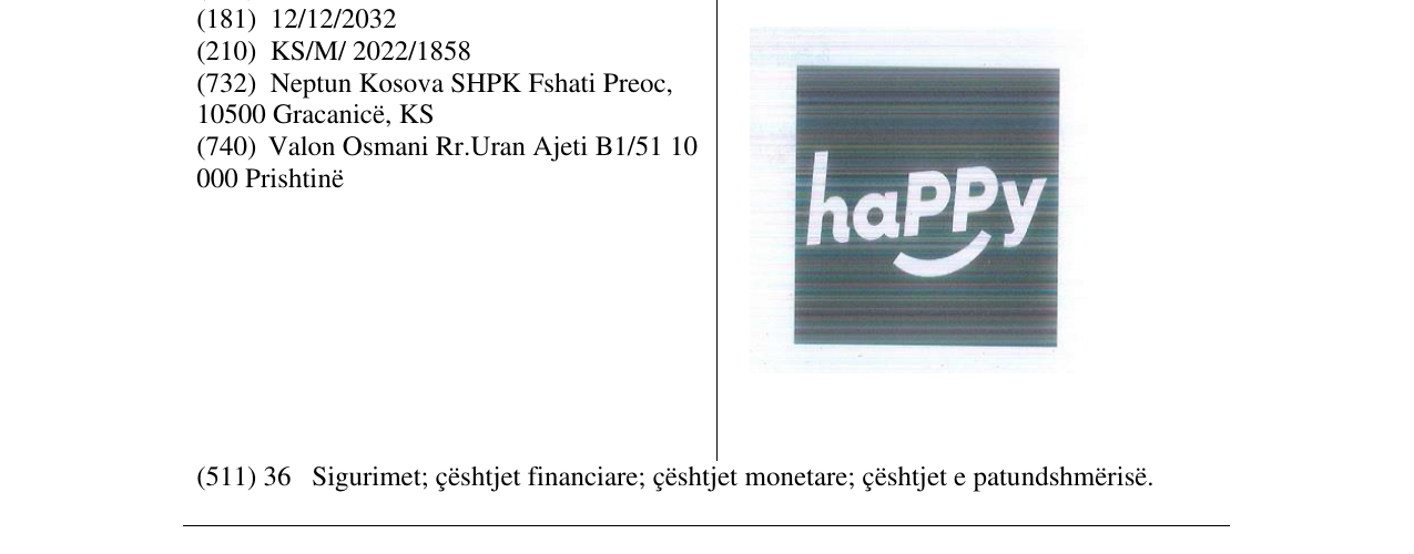 Zëri i markës happy në buletin