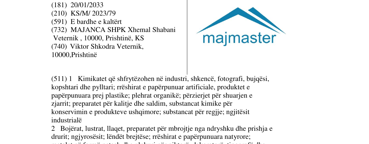Zëri i markës majmaster në buletin