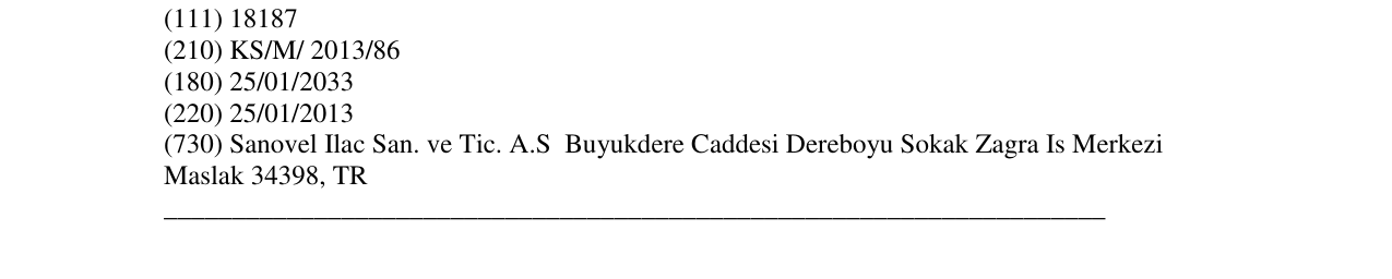 Zëri i markës rinogest-sanovel në buletin
