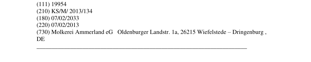 Zëri i markës Ammerländer në buletin