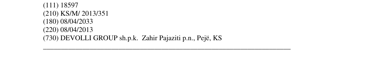 Zëri i markës mia vita në buletin