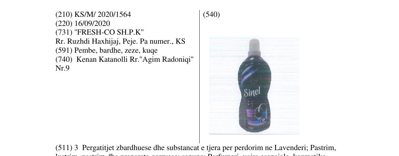 Zëri i markës SINEL në buletin
