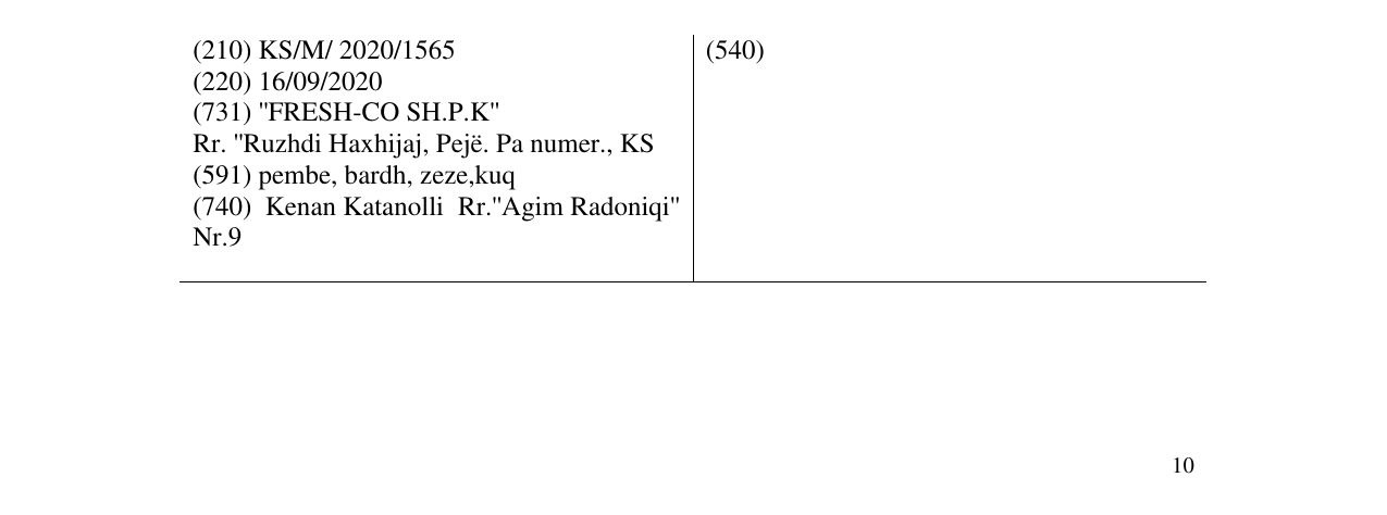 Zëri i markës sinel në buletin