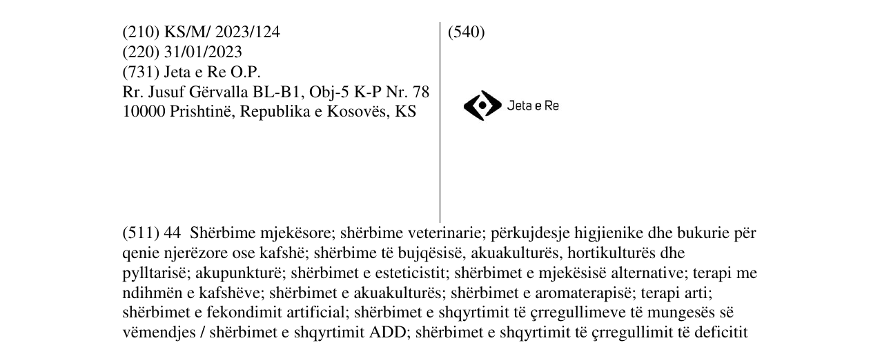 Zëri i markës JETA E RE në buletin