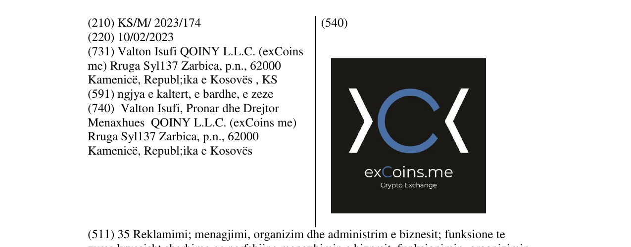 Zëri i markës excoins.me në buletin