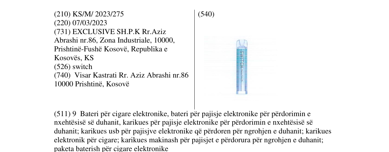 Zëri i markës switch në buletin