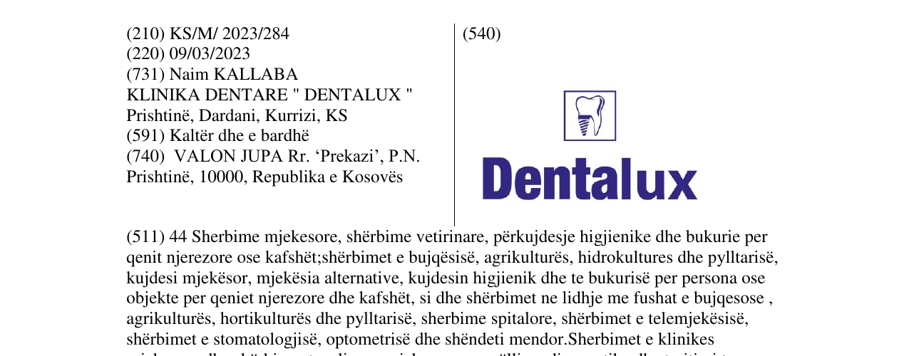 Zëri i markës Dentalux në buletin