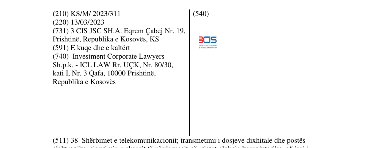Zëri i markës BCIS në buletin