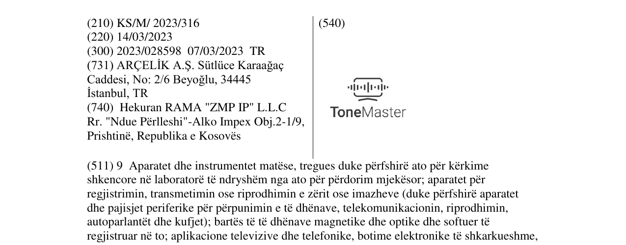 Zëri i markës tone master në buletin