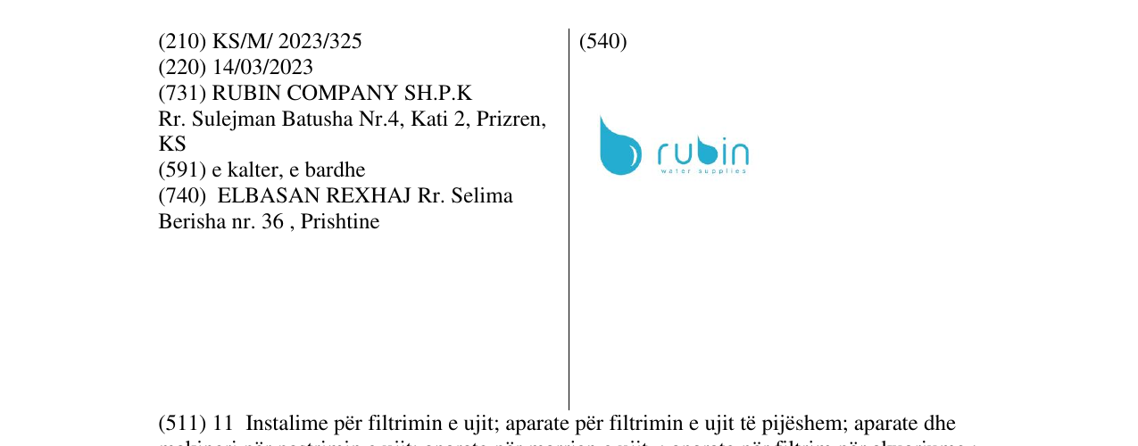Zëri i markës rubin në buletin