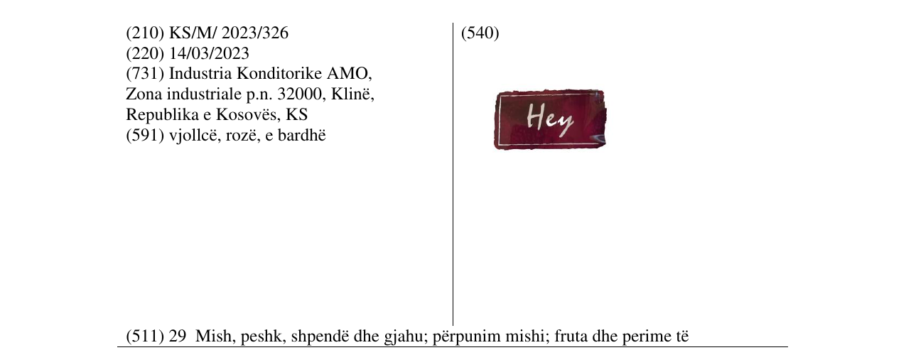 Zëri i markës Hey në buletin