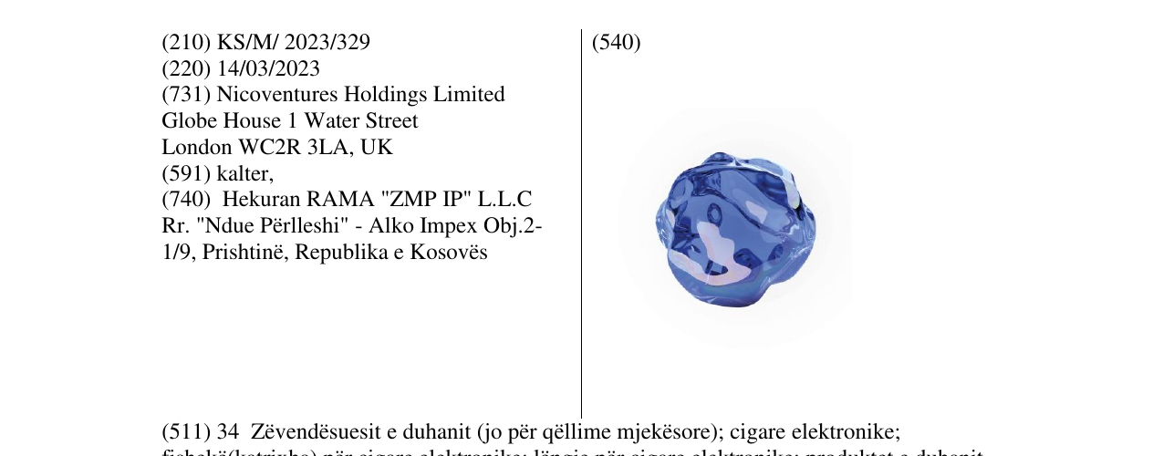 Zëri i markës NICOVENTURES në buletin