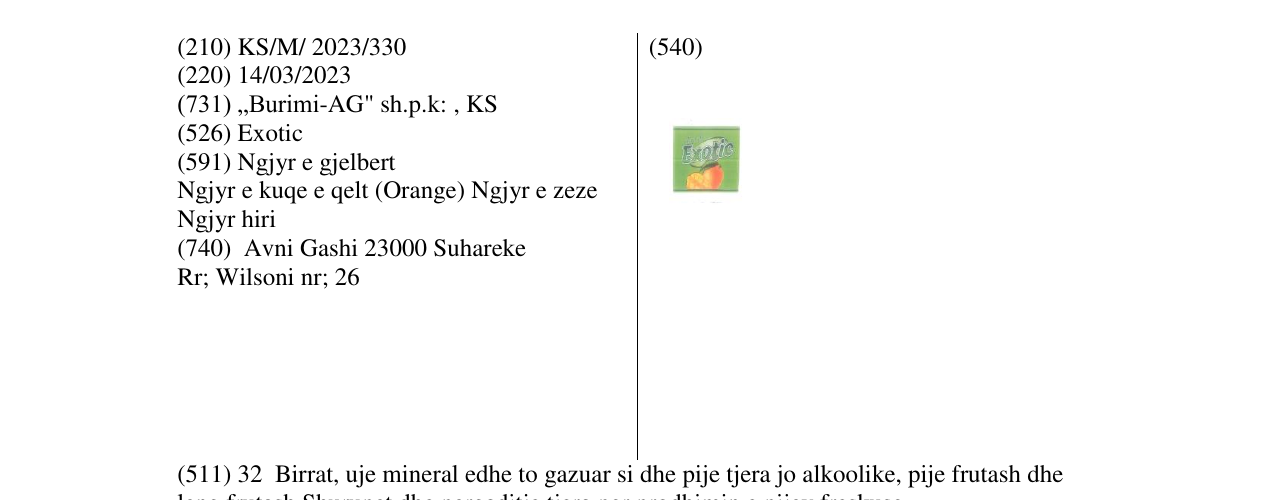 Zëri i markës exotic në buletin