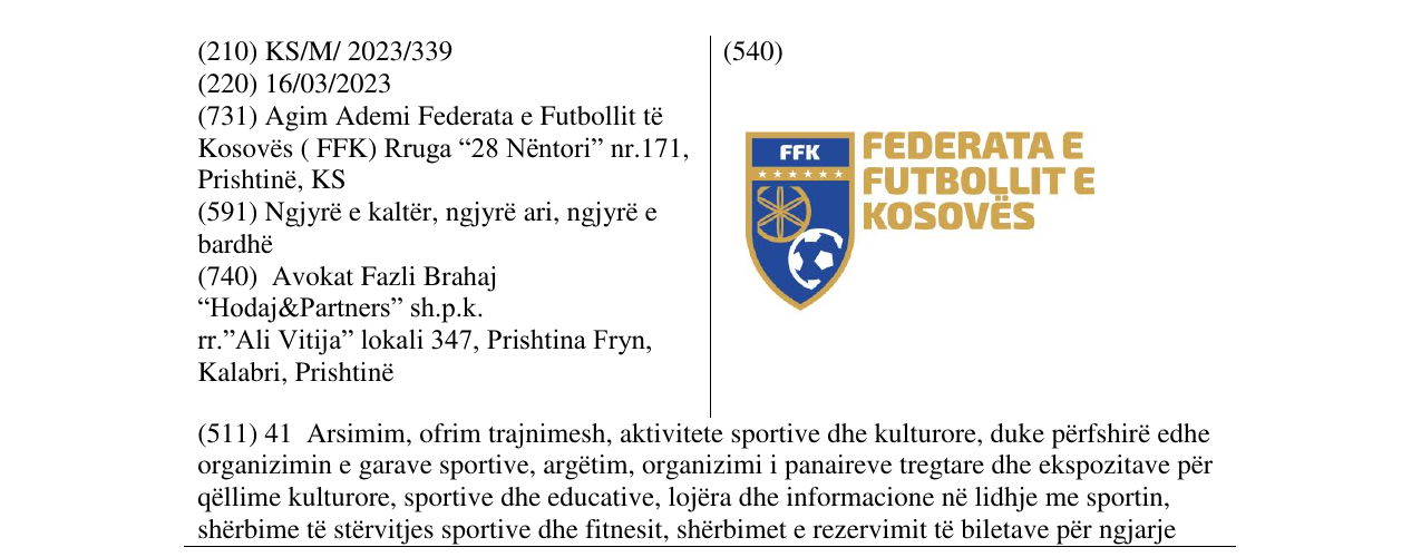 Zëri i markës FFK në buletin