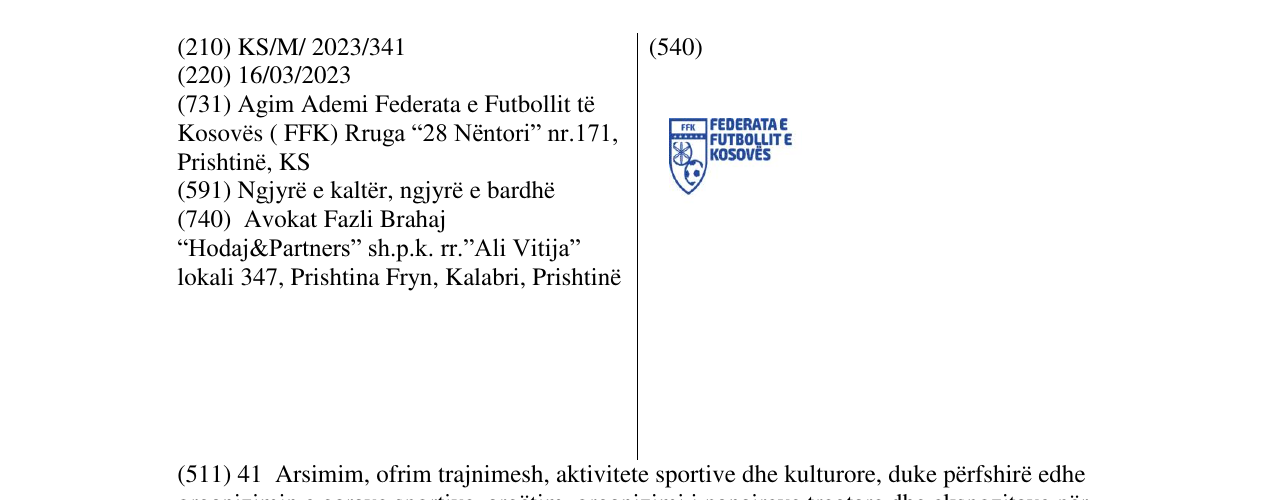 Zëri i markës FFK në buletin