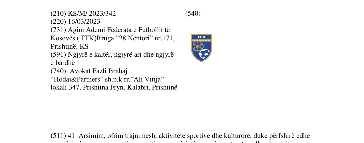 Zëri i markës FFK në buletin
