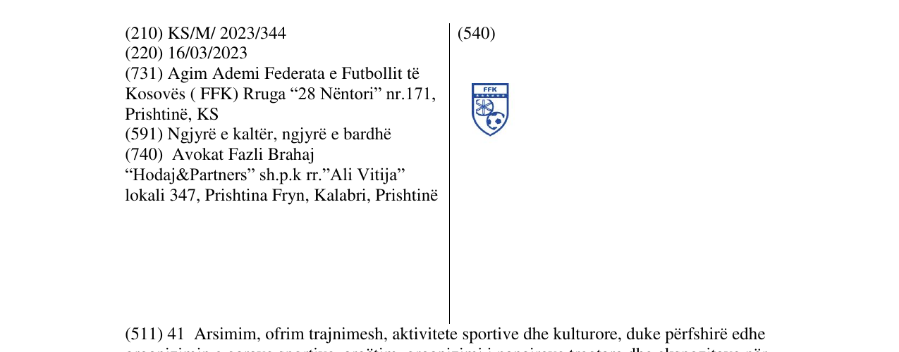 Zëri i markës FFK në buletin