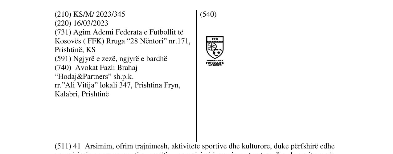Zëri i markës FFK në buletin