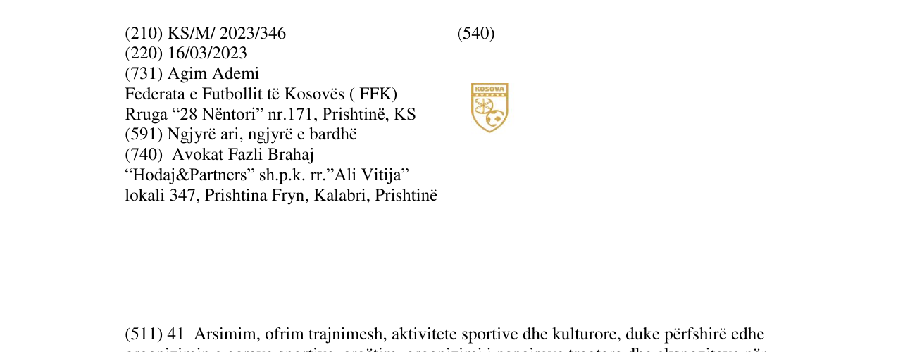 Zëri i markës Markë figurative në buletin