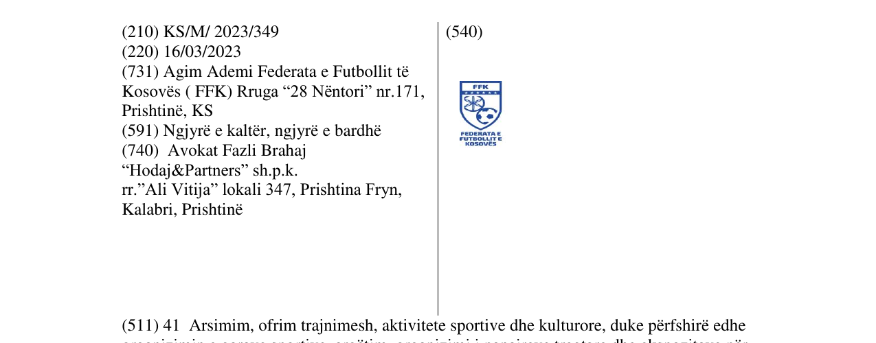 Zëri i markës FFK në buletin