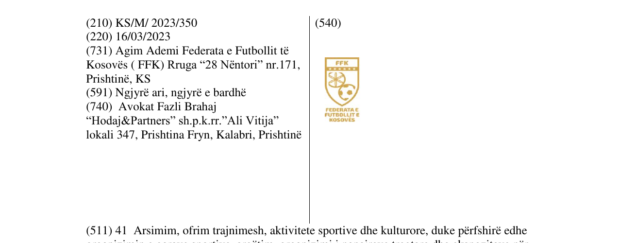 Zëri i markës FFK në buletin
