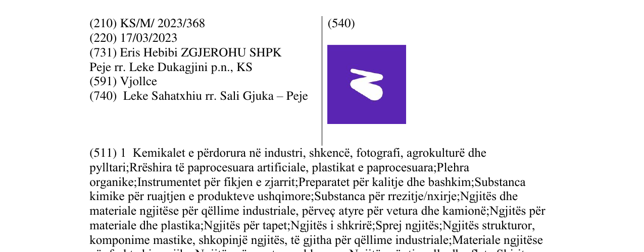 Zëri i markës ZGJEROHU në buletin