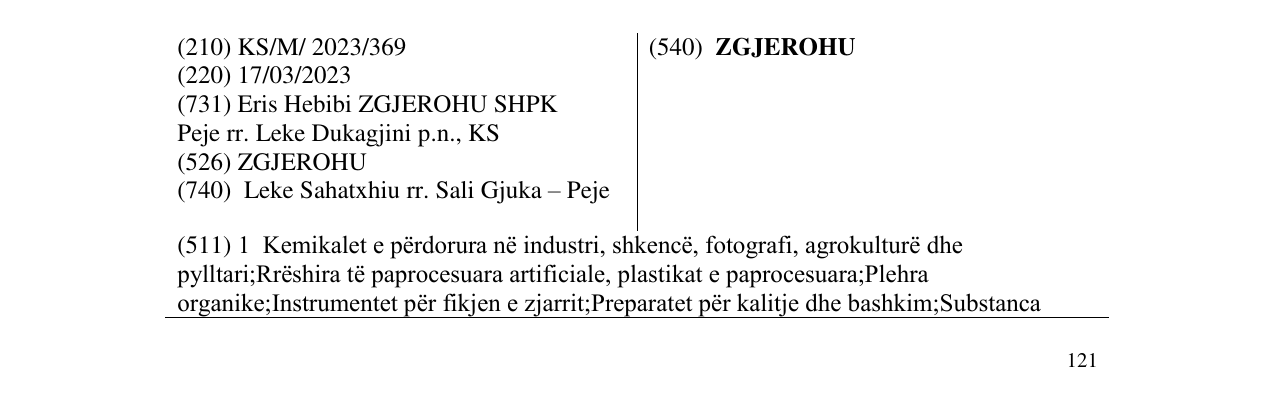 Zëri i markës ZGJEROHU në buletin