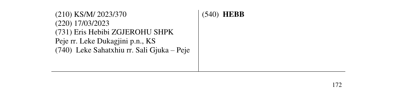 Zëri i markës HEBB në buletin