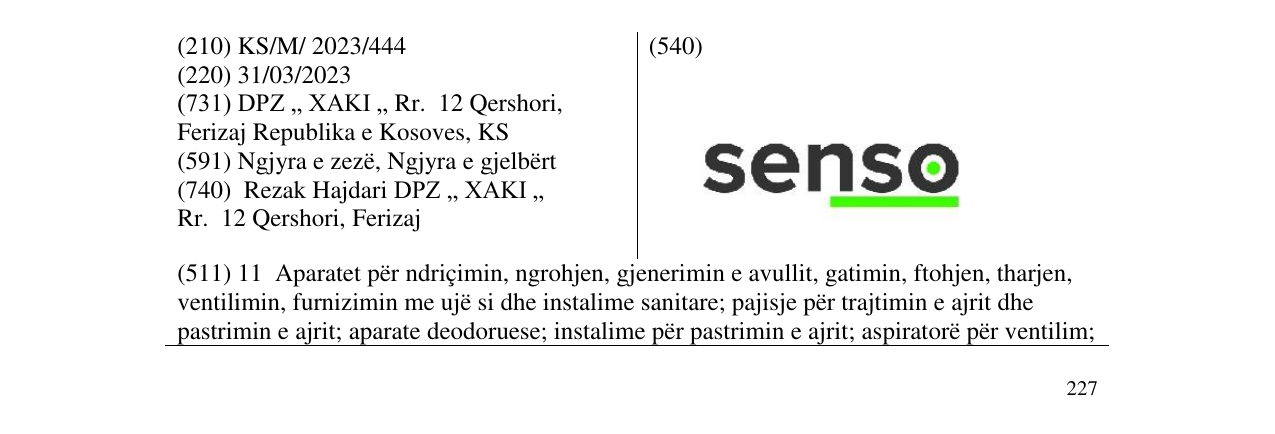 Zëri i markës senso në buletin