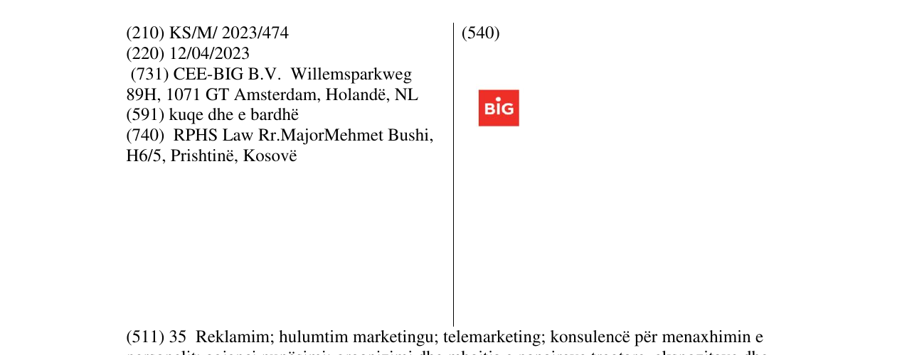 Zëri i markës BIG në buletin