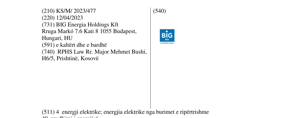 Zëri i markës BIG MEGA në buletin