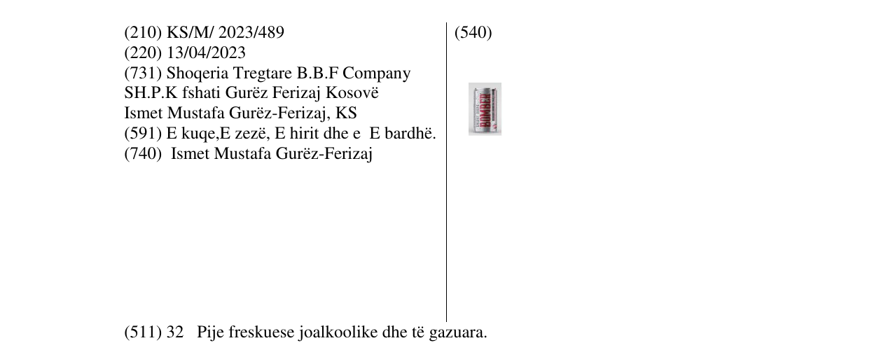 Zëri i markës BOMBER në buletin
