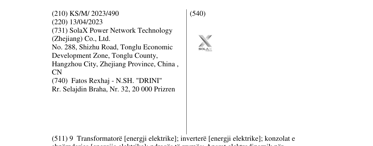 Zëri i markës X SOLAX në buletin