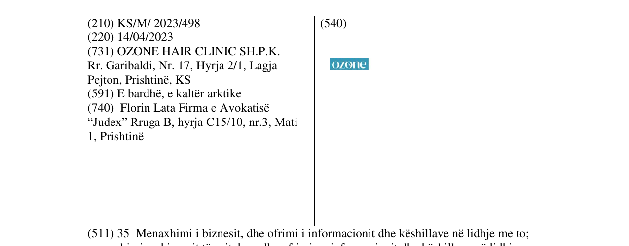 Zëri i markës ozone në buletin